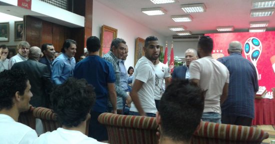 بالفيديو.. أبو ريدة وجهاز المنتخب يصلون الأهلى لحضور حفل تكريم التأهل للمونديال