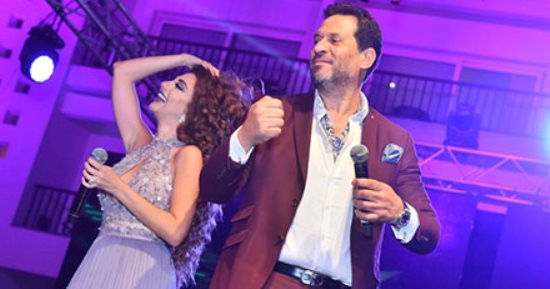 بالصور.. "دويتو" ميريام فارس وماجد المصرى و"درامز" شريف منير فى افتتاح فندق
