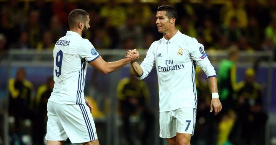 رونالدو وبنزيما فى هجوم ريال مدريد أمام أبويل القبرصى بدورى الأبطال
