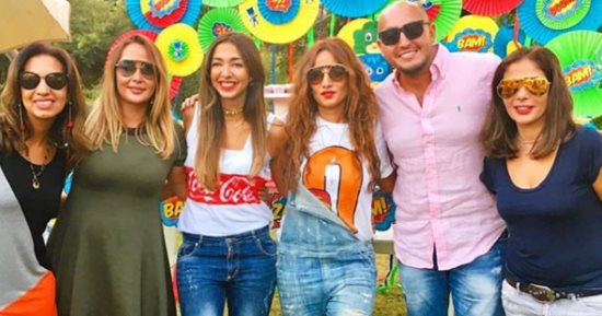 زينة تحتفل بعيد ميلاد توأمها بحضور منى زكى ومى عز الدين