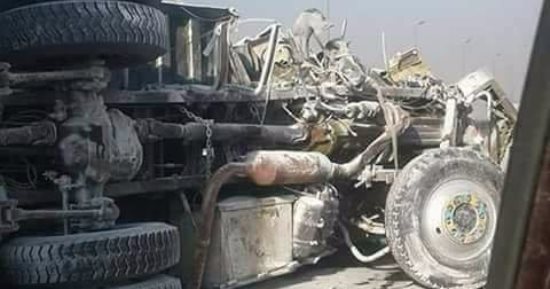 مصرع شخصين فى انقلاب سيارة نقل من أعلى كوبرى بالإسكندرية