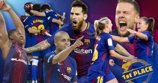 برشلونة يتربع على عرش كل الرياضات فى إسبانيا بالموسم الحالى