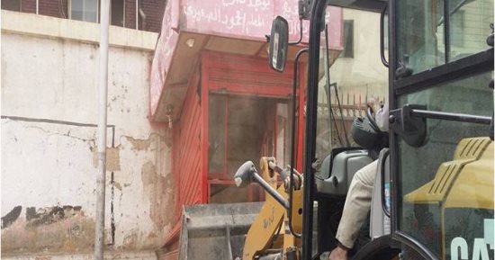 إزالة التعديات على 600 متر من أراضى الدولة بالغردقة