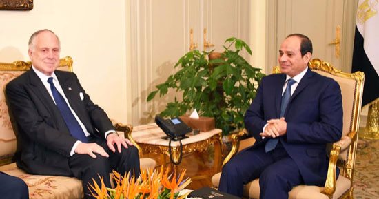 السيسى يؤكد لرئيس الكونجرس اليهودى حرص مصر على تحقيق المصالحة بفلسطين 