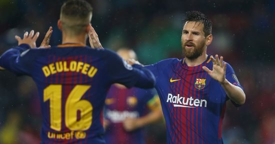 شاهد.. برشلونة يتفوق على أولمبياكوس 0/1 بالشوط الأول.. وطرد بيكيه