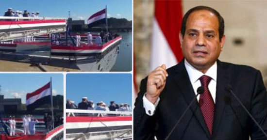اليوم.. السيسى يرفع العلم المصرى على 5 قطع بحرية جديدة بقاعدة الإسكندرية.. الغواصتين وفرقاطة الفاتح والميسترال أنورالسادات والكورفيت الكورى "شباب مصر".. ولنش صواريخ طراز "مولنيا" الروسى