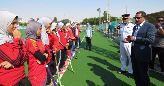 بالصور.. جولة مدير أمن الإسماعيلية على مركز الشرطة وملاعب الهوكى