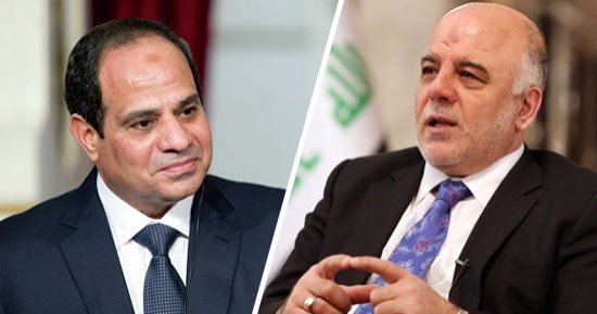 حيدر العبادى يطرح رؤية العراق لاستقرار المنطقة من مصر.. رئيس مجلس الوزراء العراقى يصل القاهرة خلال ساعات للقاء السيسي.. سفير بغداد: العبادى سيطالب الرئيس بالتعجيل بعقد اللجنة الرئاسية المشتركة بين البلدين