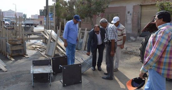 إقامة بوابة لمنع دخول سيارات النقل حماية لكوبرى الصولحة والمرور  بكفر الشيخ