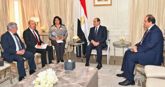 السيسى يلتقى رئيس مجلس إدارة شركة "داسو" للصناعات الجوية
