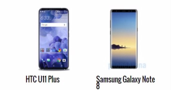 إيه الفرق.. أبرز الاختلافات بين هاتفى جلاكسى نوت 8 و HTC U11 Plus