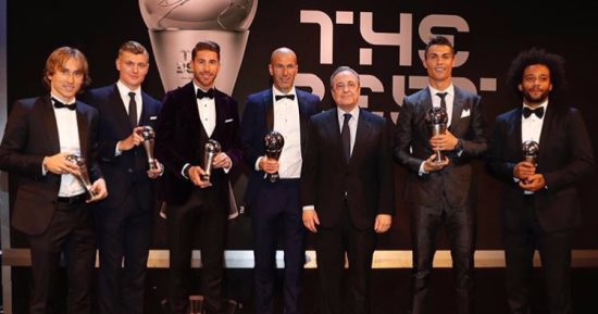 حفل توزيع جوائز الفيفا 2017.. ريال مدريد الأفضل فى العالم 
