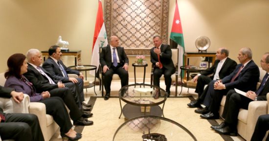 بالصور.. ملك الأردن يبحث مع رئيس وزراء العراق العلاقات الثنائية