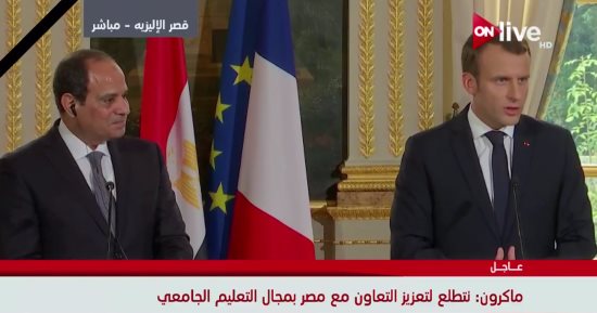 السيسي لماكرون: عانينا شرور الإرهاب معا.. ونواجهه لتحقيق التنمية
