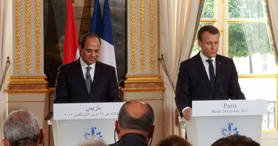 ماكرون يجرى اتصالا بالرئيس السيسى لبحث الأوضاع فى الشرق الأوسط