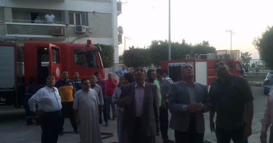 إخماد حريق بمنطقة بور توفيق بمحافظة السويس