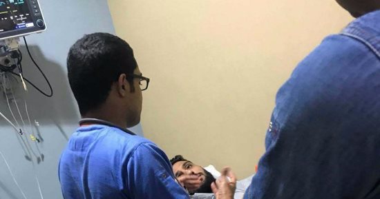شاهد.. أحمد الشناوى فى المستشفى قبل مواجهة دجلة