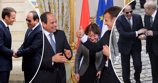 بالصور.. حصاد اليوم الثانى لزيارة السيسى لفرنسا.. استقبال حافل فى الإليزيه.. قمة تاريخية بين الرئيس وماكرون..لقاء خاص مع رئيس الوزراء الفرنسى.. توقيع إعلان لتعزيز التعاون.. واجتماع مثمر مع رئيسى شركتين فرنسيتين