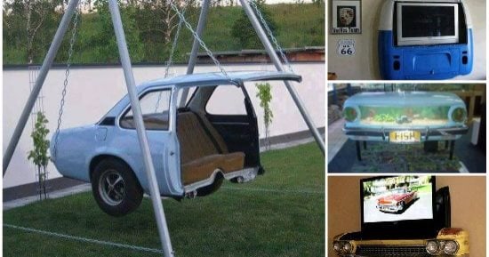 لو عربيتك بقت خردة.. 10 طرق مبتكرة لاستخدام أجزائها فى الديكور
