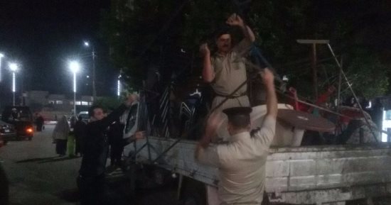 بالصور.. شرطة المرافق تشن حملة ليلية بطنطا لرفع الإشغالات وضبط المخالفات