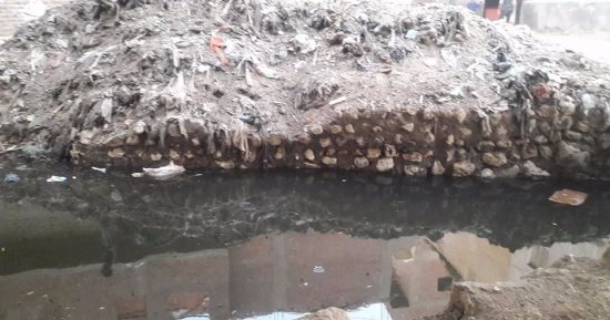 بالصور.. أهالى نجع كيرت بسوهاج يطالبون المحافظ بتغطية مصرف مائى 