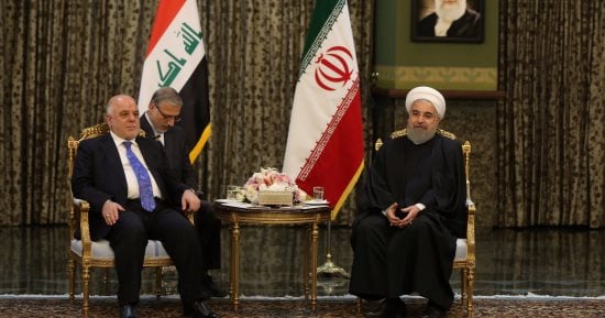 بالصور.. روحانى يلتقى العبادى ويؤكد: ندعم خطوات العراق بشأن إقليم كردستان