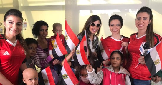 "رابطة مشجعات مصر" تزور مستشفى سرطان الأطفال 