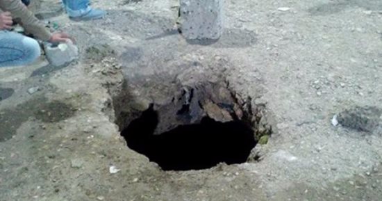 انهيار أرضى بمركز بلقس فى الدقهلية