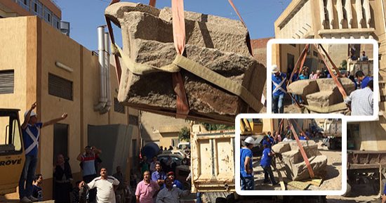 ​​ الإهمال مستمر فى التعامل مع الأثار.. بالصور: رفع تاج عمود أثرى و5 قطع تعود للأسرة الخامسة بعد 3 سنوات من اكتشافها تحت مبنى مستشفى سمنود.. بقاء القطع الأثرية فى العراء بعلم مسئولى الوزارة يعرضها للتلف
