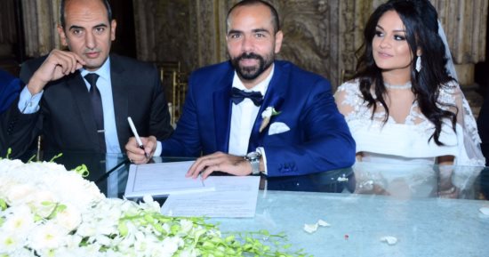 الكينج ومحمد ثروت فى زفاف كريمة أحمد ناصر وهالة أبوعلم
