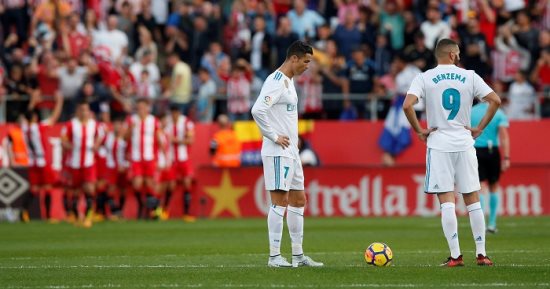 شاهد.. ريال مدريد يتلقى هزيمة مفاجئة أمام جيرونا فى الدوري الإسباني 