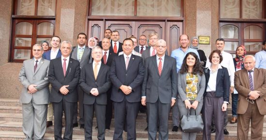 بالصور .. رئيس جامعة المنوفية يستقبل السفير الألمانى لإفتتاح المهرجان الثقافى