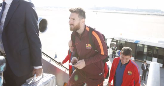 شاهد.. برشلونة يطير إلى أثينا لمواجهة أولمبياكوس فى دورى أبطال أوروبا