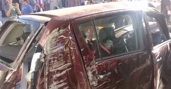 بالفيديو والصور.. قارئ يرسل صور حادث اصطدام ترام سيدى جابر بسيارتين 