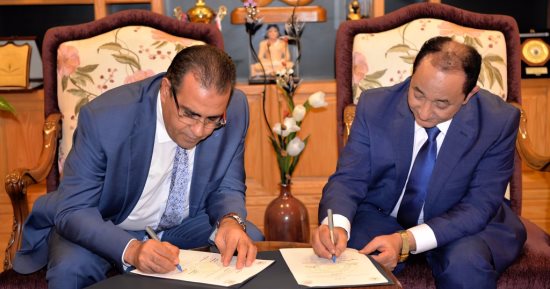 بالصور .. توقيع برتوكول تعاون بين جامعة المنصورة وجامعة العريش
