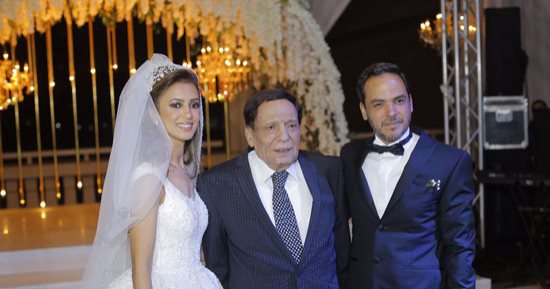 الزعيم عادل إمام يحتفل بزفاف نجل شقيقته بحضور كوكبة من نجوم الفن