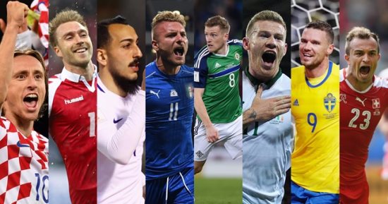 بالصور.. 8 نجوم تحمل آمال منتخبات أوروبا لحسم 4 بطاقات إلى كأس العالم.. مودريتش أمل كرواتيا فى الصعود لمونديال روسيا.. الدنمارك تتسلح بسجل إريكسن التهديفى فى التصفيات.. وجماهير سويسرا تراهن على تألق شاكيرى