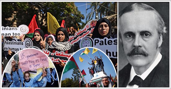 "يا بلفور وعدك باطل أنت مجرم وأكبر قاتل".. بالصور.. الفلسطينيون ينتفضون ضد الاحتفال بمئوية "الوعد المشئوم".. خارجية فلسطين: الاعتراف بدولتنا دين على بريطانيا.. وأبو مازن: يجب أن تقر لندن بالخطأ