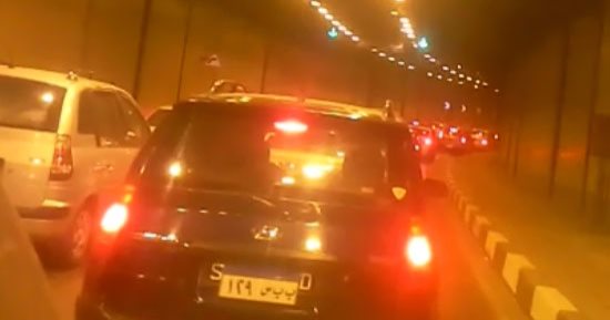 زحام مرورى داخل نفق الأزهر اتجاه صلاح سالم بسبب حادث سيارتين ملاكى 