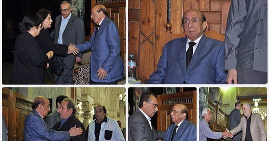 أشرف زكى وعبد الله مشرف وخالد جلال فى عزاء شقيق جلال الشرقاوى