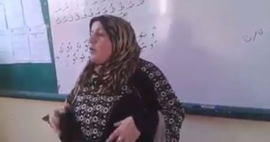 بالفيديو.. معلمة تشرك طلابها فى شرح المنهج الدراسى بطريقة مبتكرة بالغربية