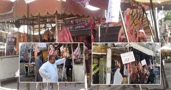 بالصور.. "الاضراب عن اللحمة" ببنى سويف.. شباب يدشنون حملة للعزوف عن الشراء لمواجهة جشع التجار.. جزارون يستجيبون بخفض سعر الكيلو لـ100 جنيه.. ويؤكدون: أسعار الأعلاف السبب.. رئيس المدينة: حملات يومية لضبط الأسواق