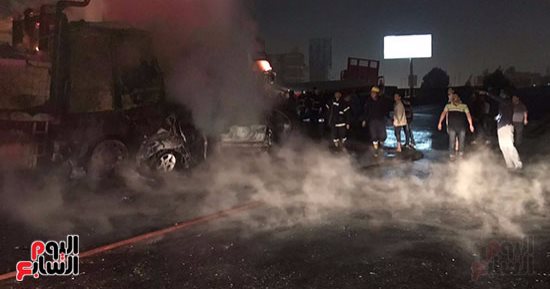النيابة تنتدب المعمل الجنائى لكشف ملابسات وحصر خسائر حادث "دائرى الرماية"