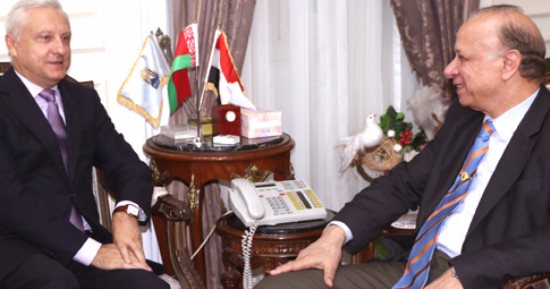 محافظ القاهرة يستقبل سيرجى راتسكوف سفير بيلاروسيا 