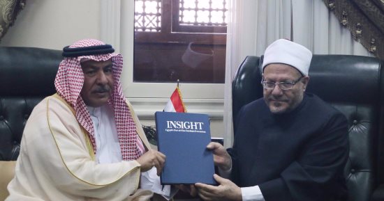 مفتى الجمهورية يستقبل الأمين العام لمركز الملك عبد الله بن عبد العزيز للحوار