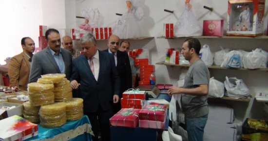 مدير أمن المنوفية يتفقد معرض حلوى المولد النبوى وإدارة المرور