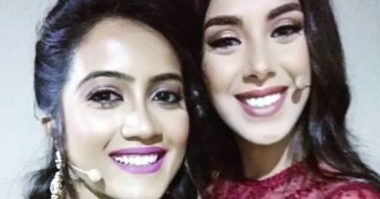 الهندية أميكا شيل والجزائرى موك صايب ينشران صورهما قبل منتدى شباب العالم