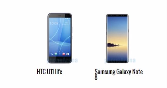 إيه الفرق.. أبرز الاختلافات بين هاتفى جلاكسى نوت 8 و HTC U11 life