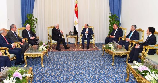 السيسى: مصر تواصل جهودها لاستئناف المفاوضات بين الفلسطينيين والإسرائيليين