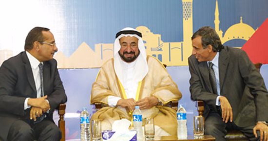 بالصور.. حاكم الشارقة: تعلمت من المصريين كل شىء ومحبتهم هى الأعظم